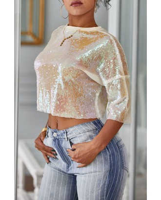 Lovely Casual See-through Multicolor T-shirt(Without Lining)