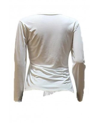 Lovely Trendy Tassel Design White T-shirt