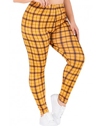 Lovely Casual Printed Yellow Plus Size Pants