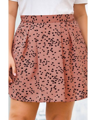Lovely Casual Printed Pink Plus Size Skirt