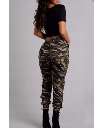 Lovely Trendy Camouflage Printed Pants