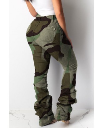 Lovely Casual Camouflage Printed Pants