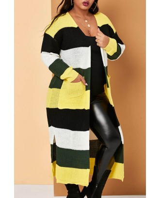 Lovely Casual Patchwork Black Plus Size Coat