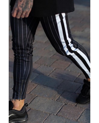 Lovely Casual Patchwork Black Pants