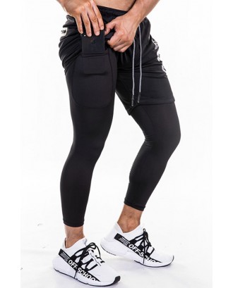 Lovely Sportswear Patchwork Black Pants